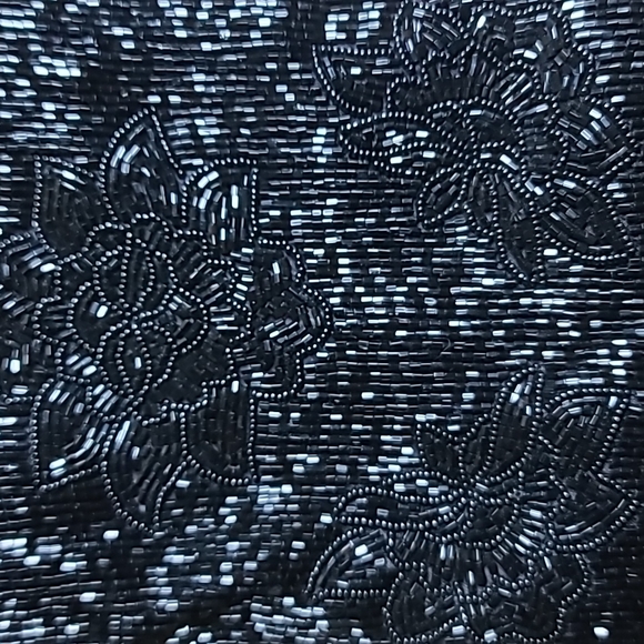 Black sequins beaded handmade purse Regale - Picture 2 of 8